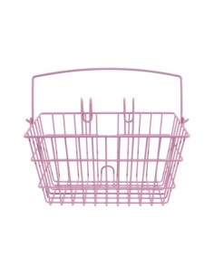 Square Steel Front Wire Basket 328 Pink.